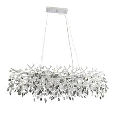 Roshan 10 Light Rectangular Crystal Pendant